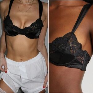 Free People Black Lace Bra